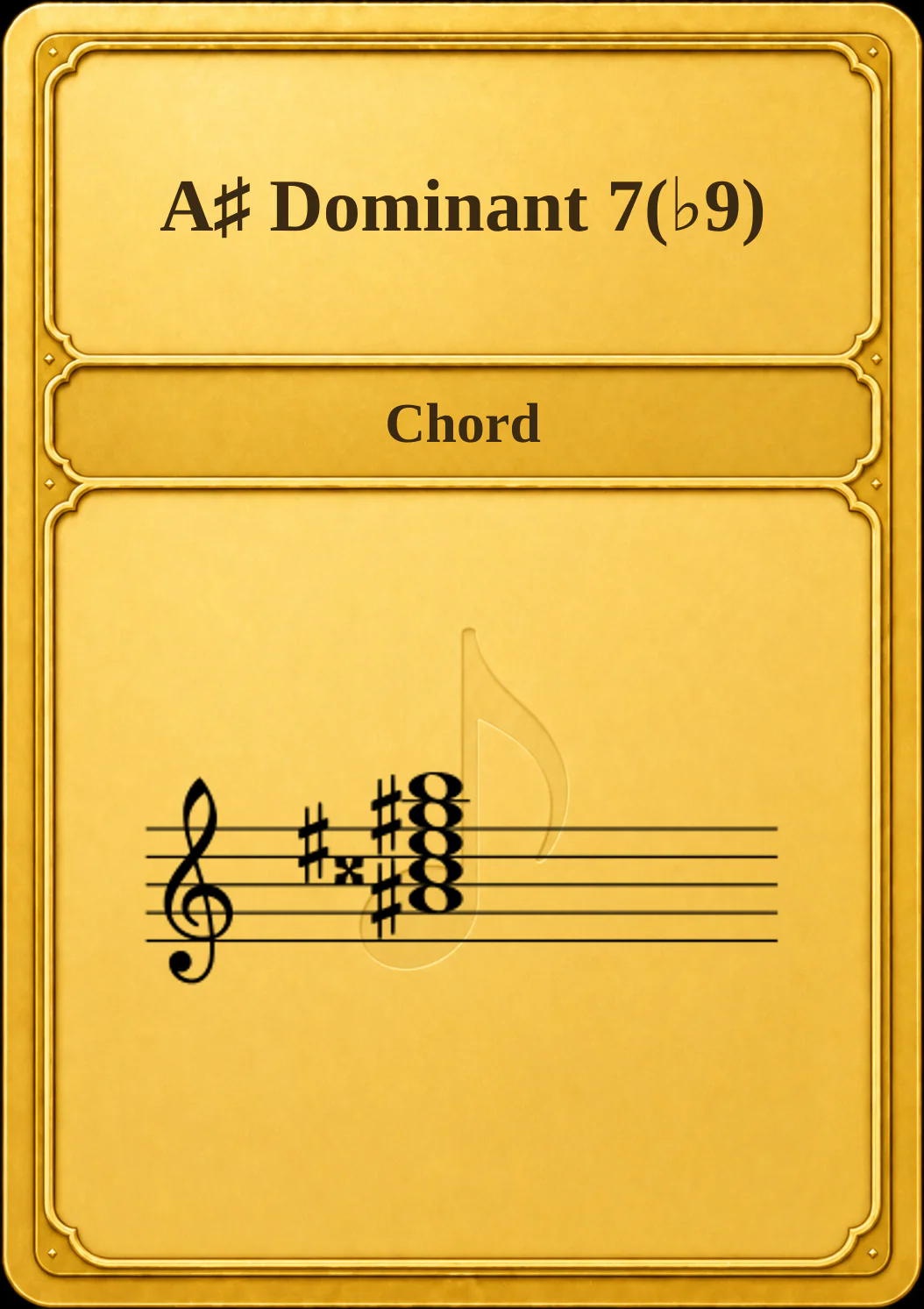 A♯ Dominant 7(♭9)