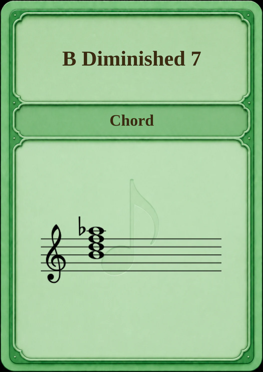 B Diminished 7