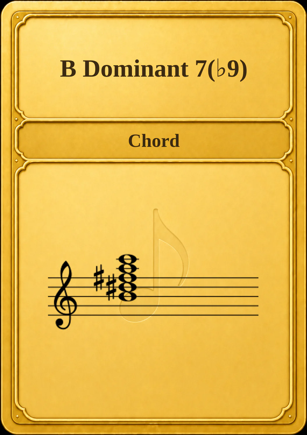 B Dominant 7(♭9)