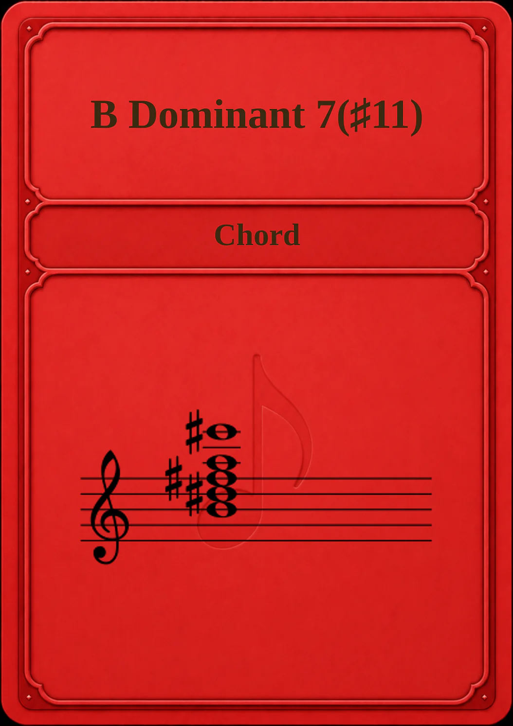 B Dominant 7(♯11)