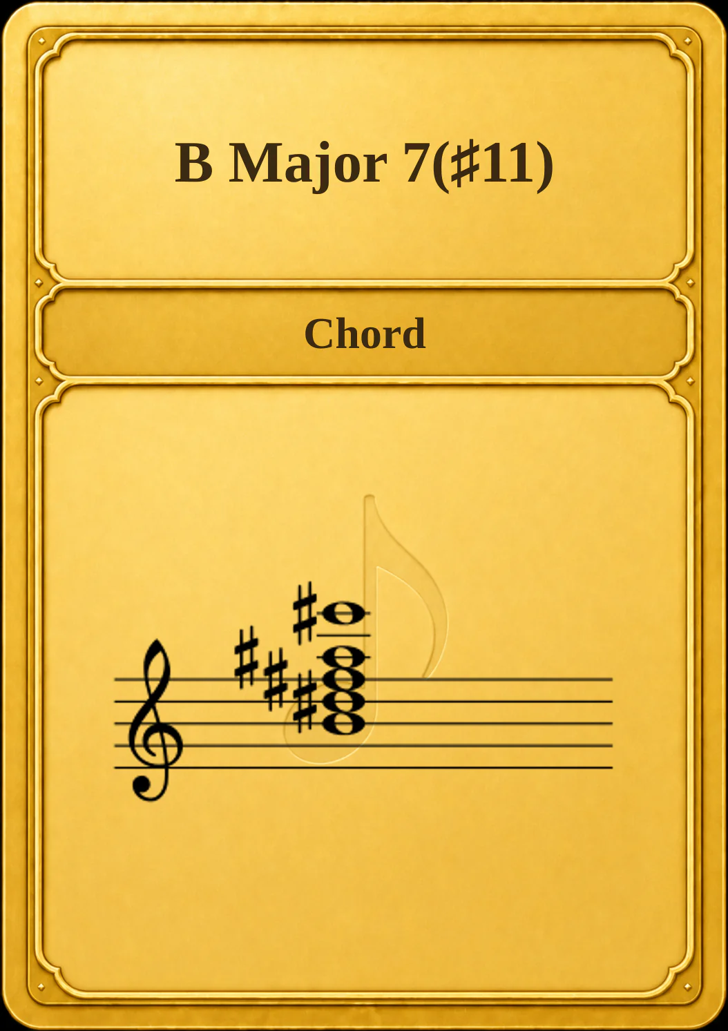 B Major 7(♯11)