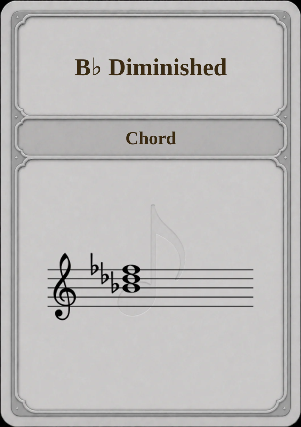 B♭ Diminished
