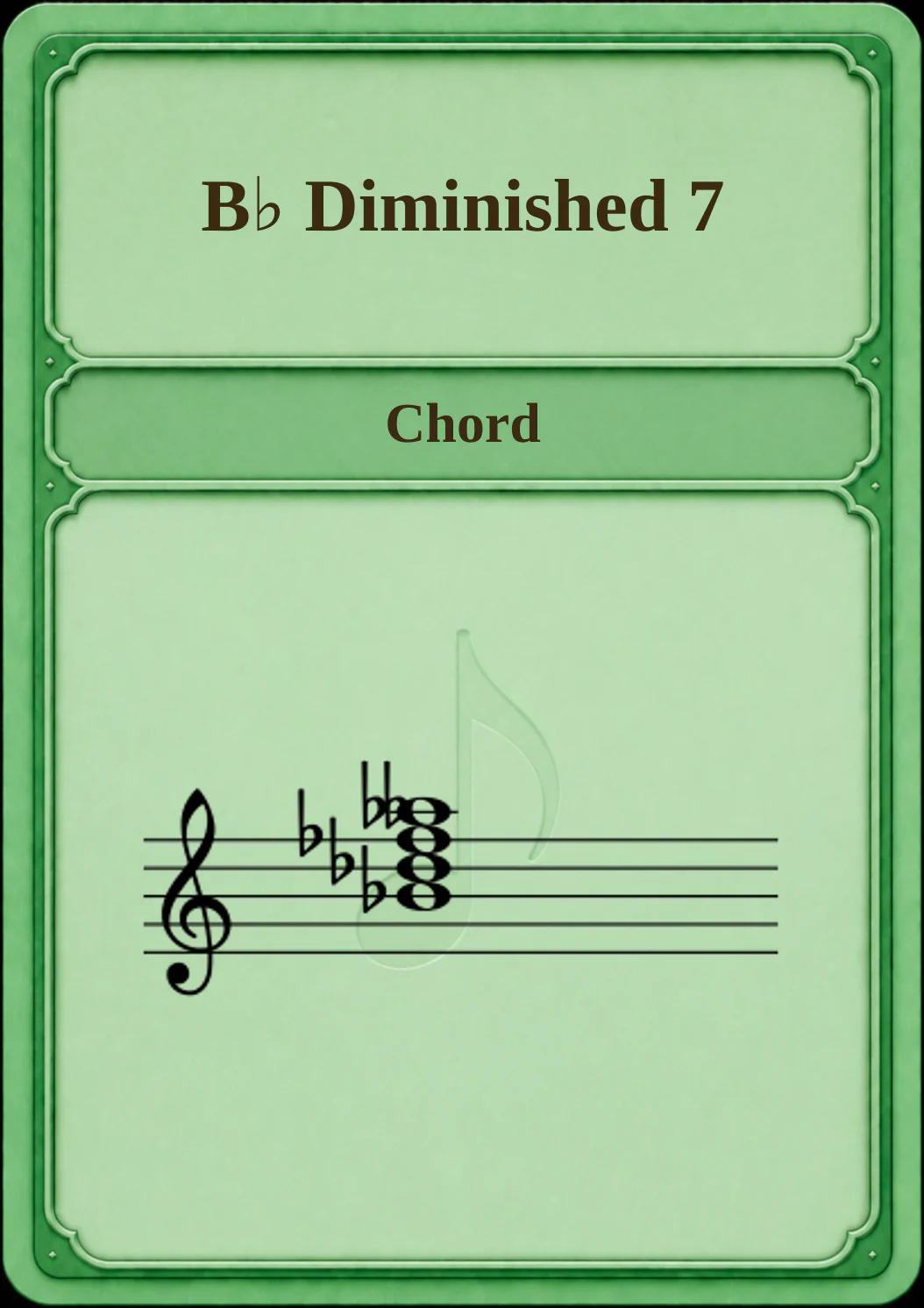B♭ Diminished 7