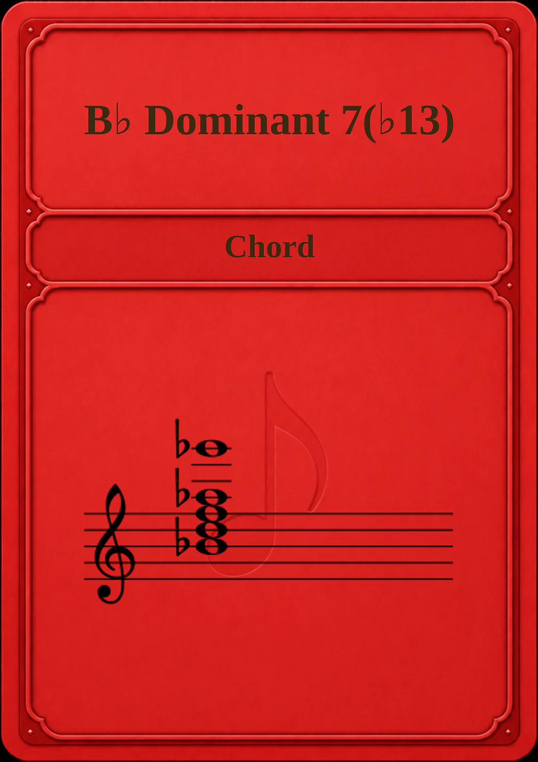 B♭ Dominant 7(♭13)