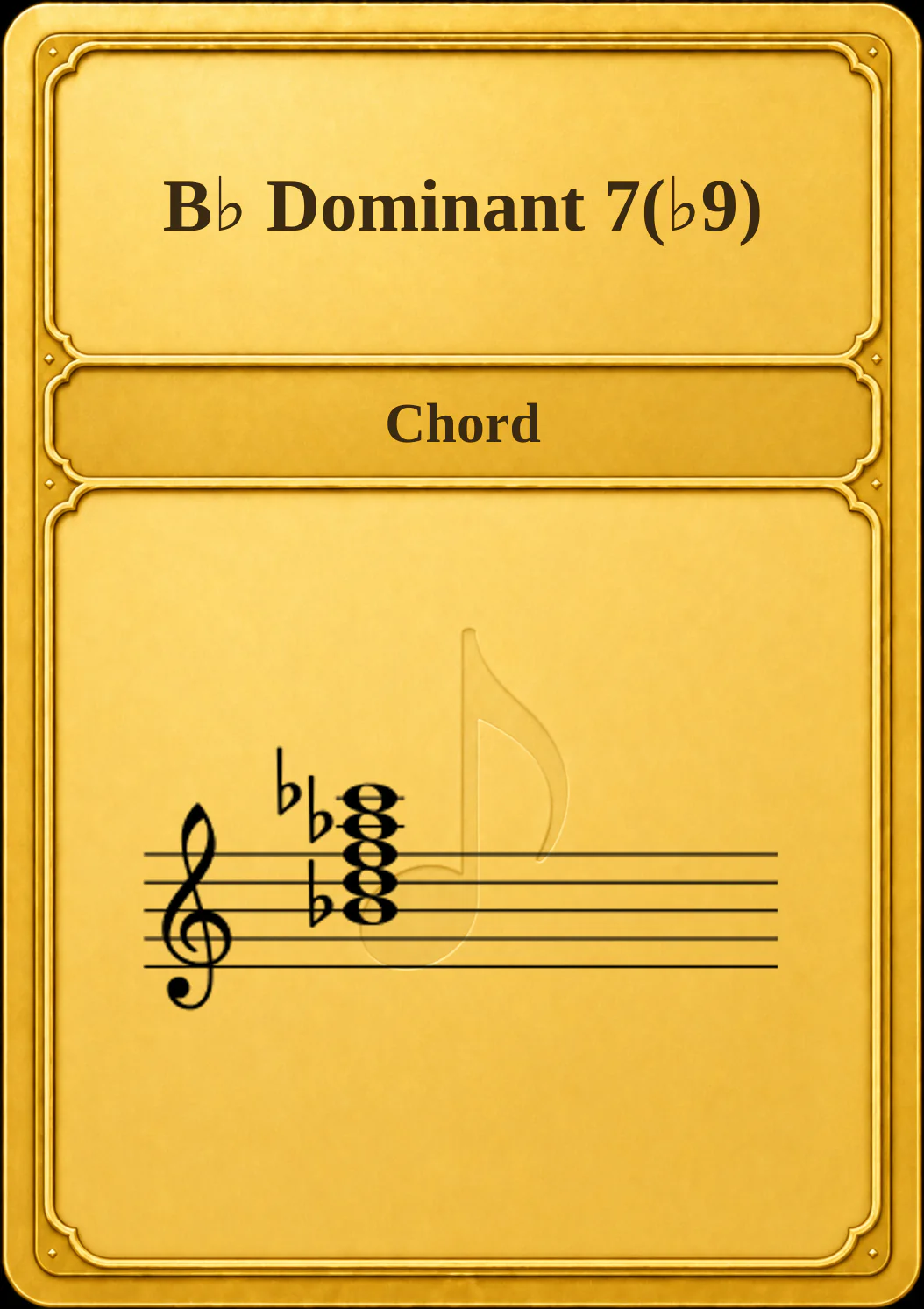 B♭ Dominant 7(♭9)