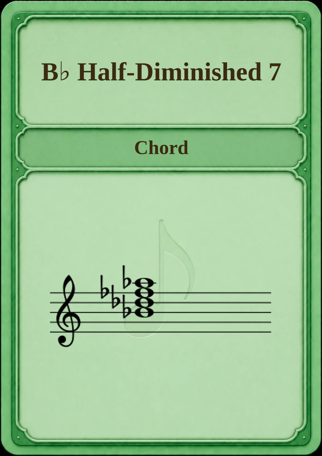 B♭ Half-Diminished 7