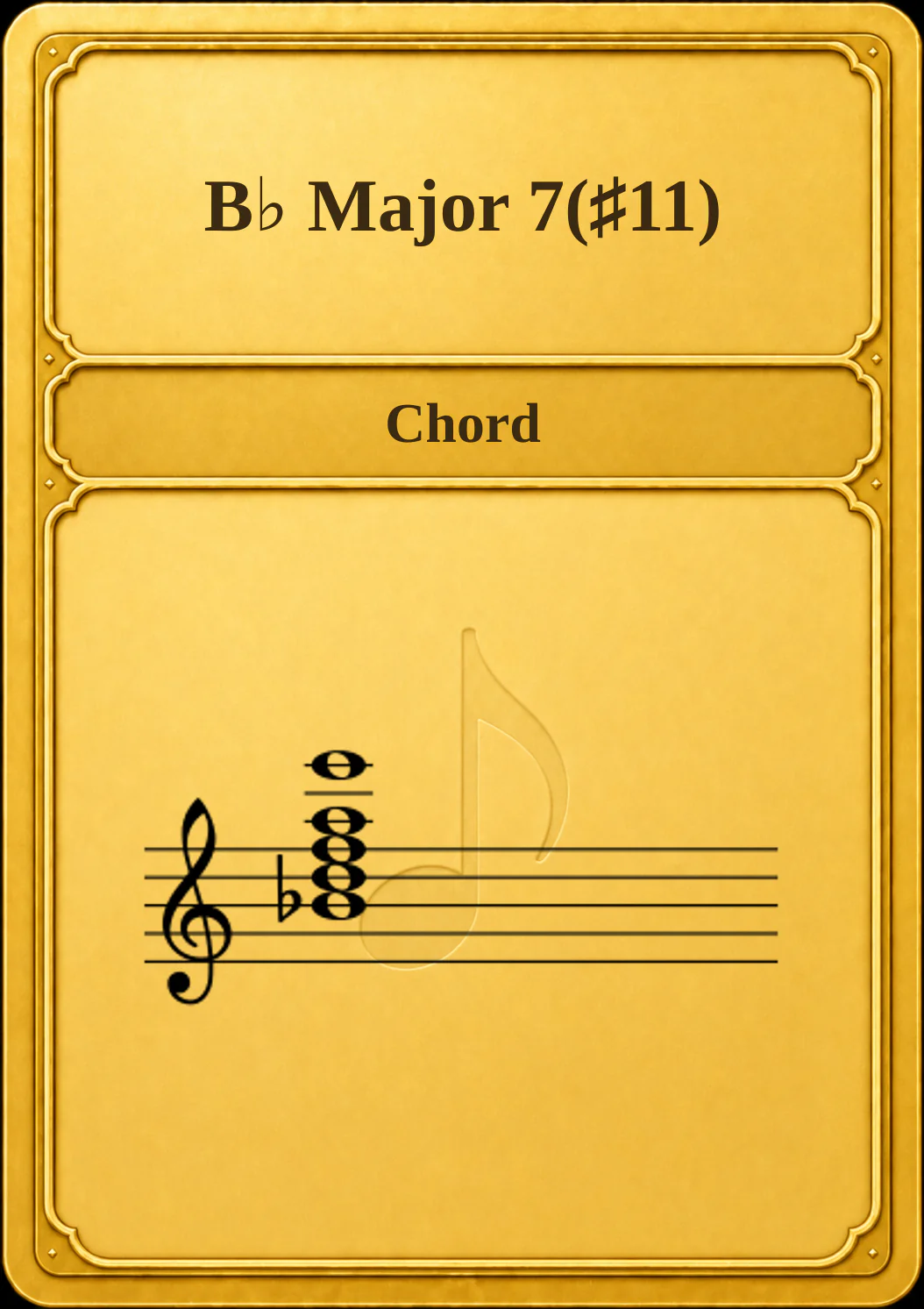 B♭ Major 7(♯11)