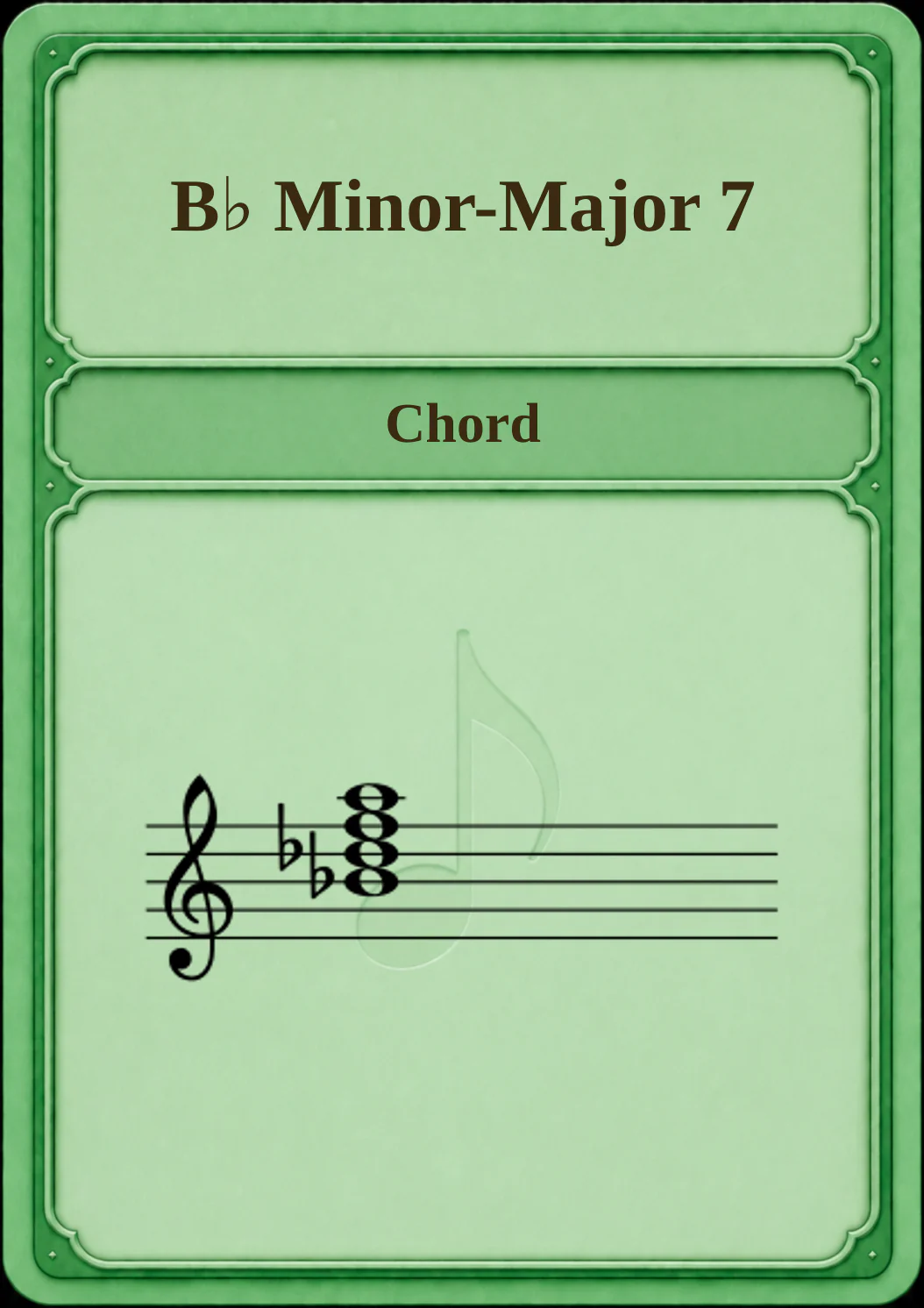 B♭ Minor-Major 7