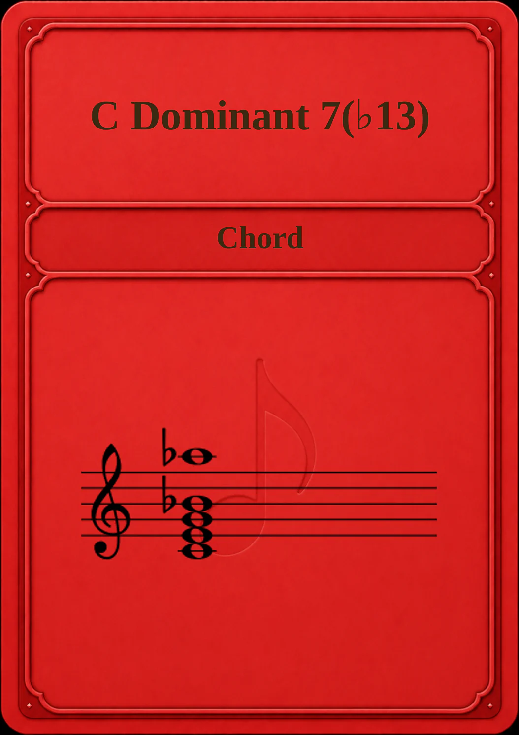 C Dominant 7(♭13)