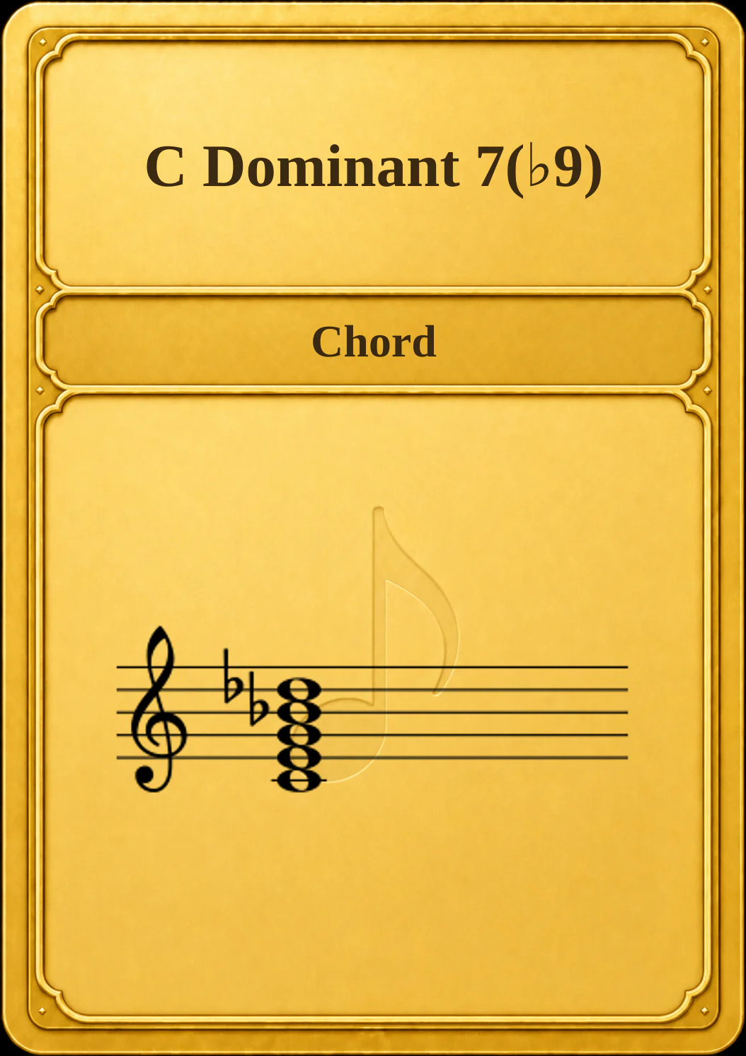 C Dominant 7(♭9)