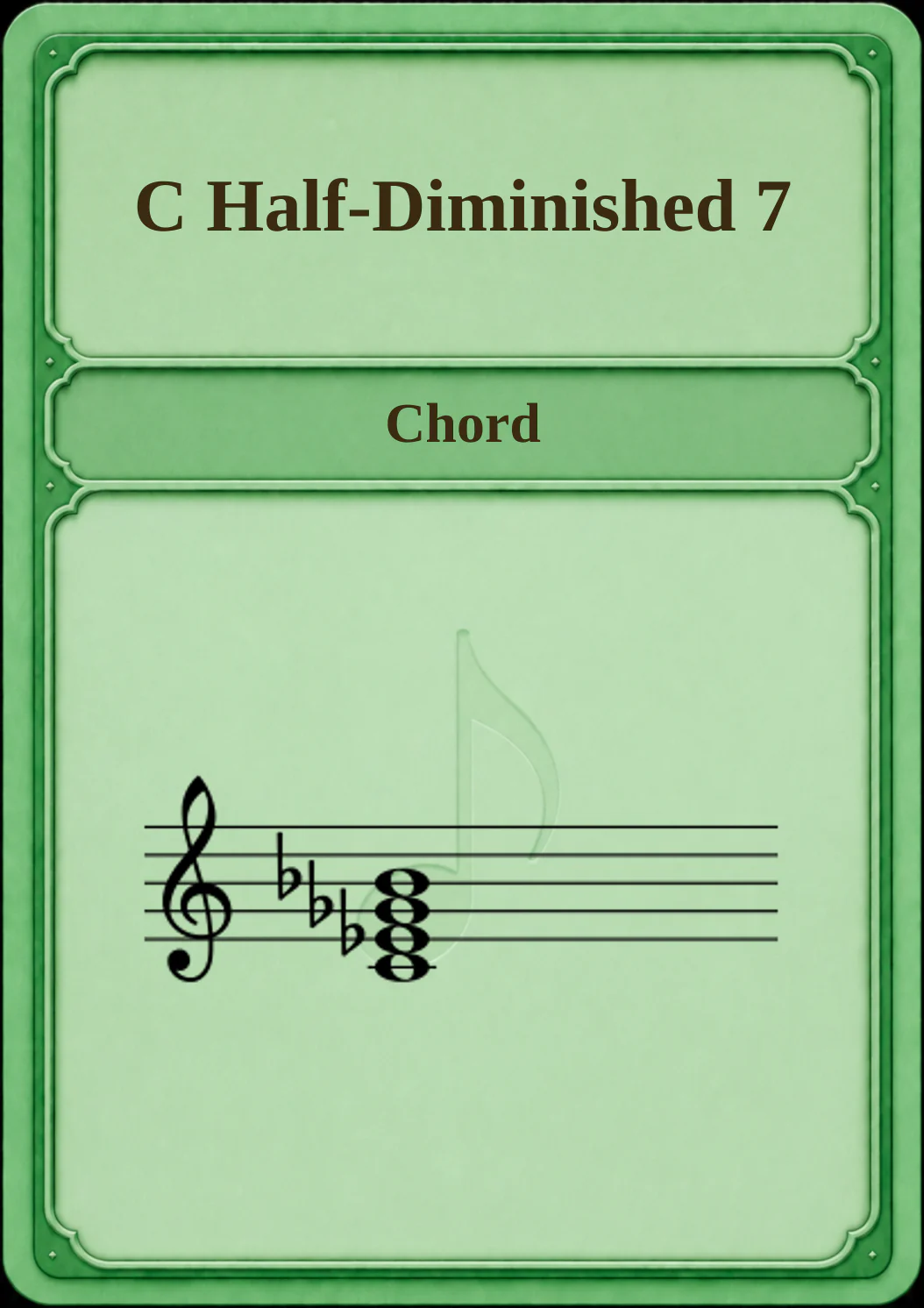 C Half-Diminished 7