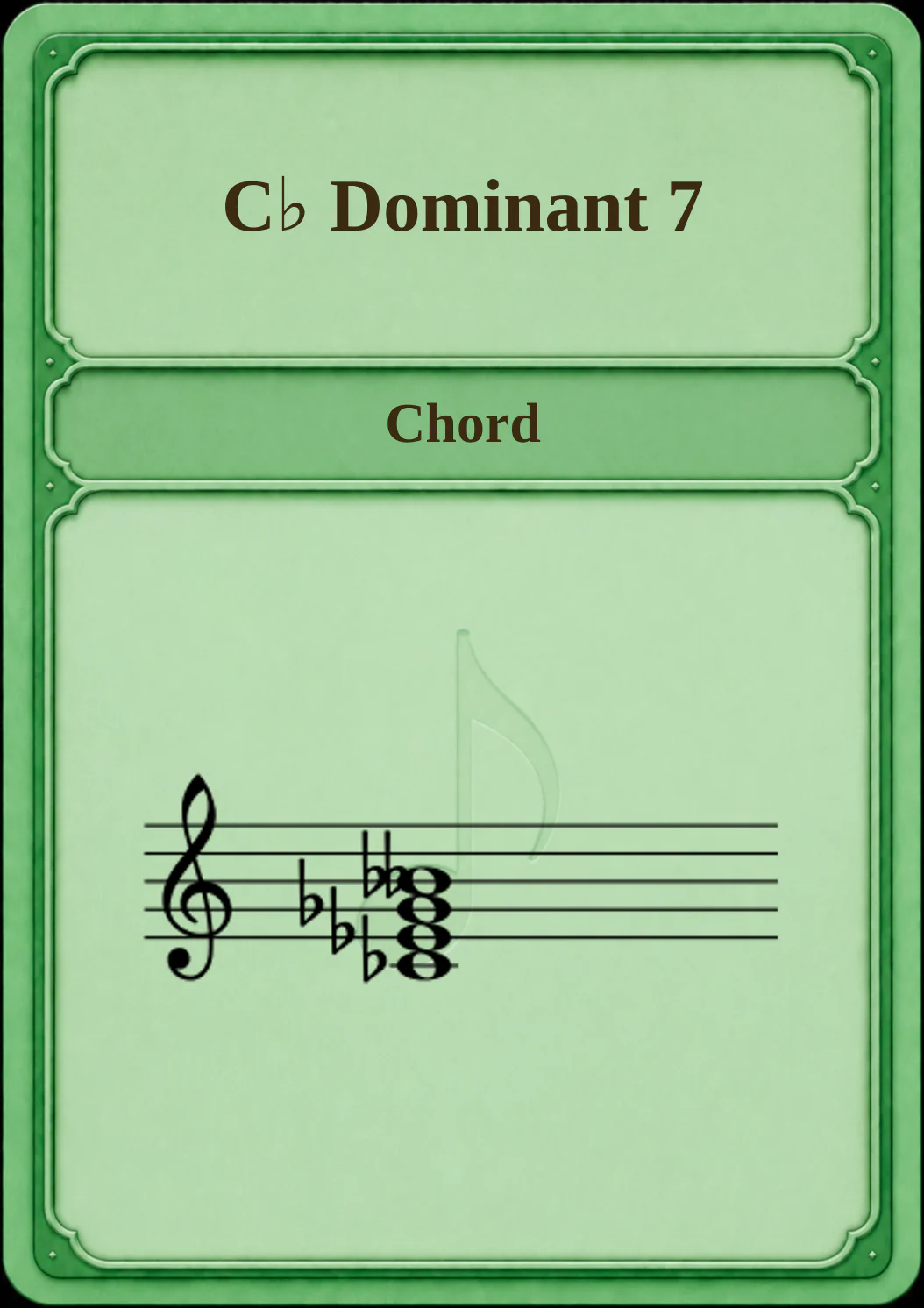 C♭ Dominant 7