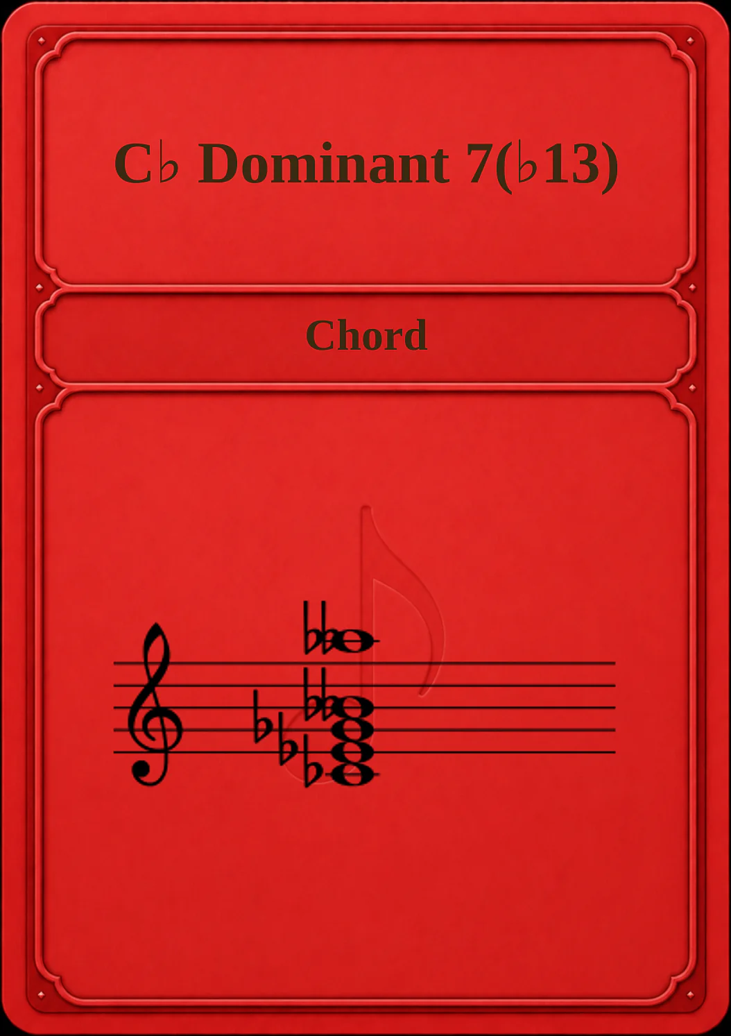 C♭ Dominant 7(♭13)