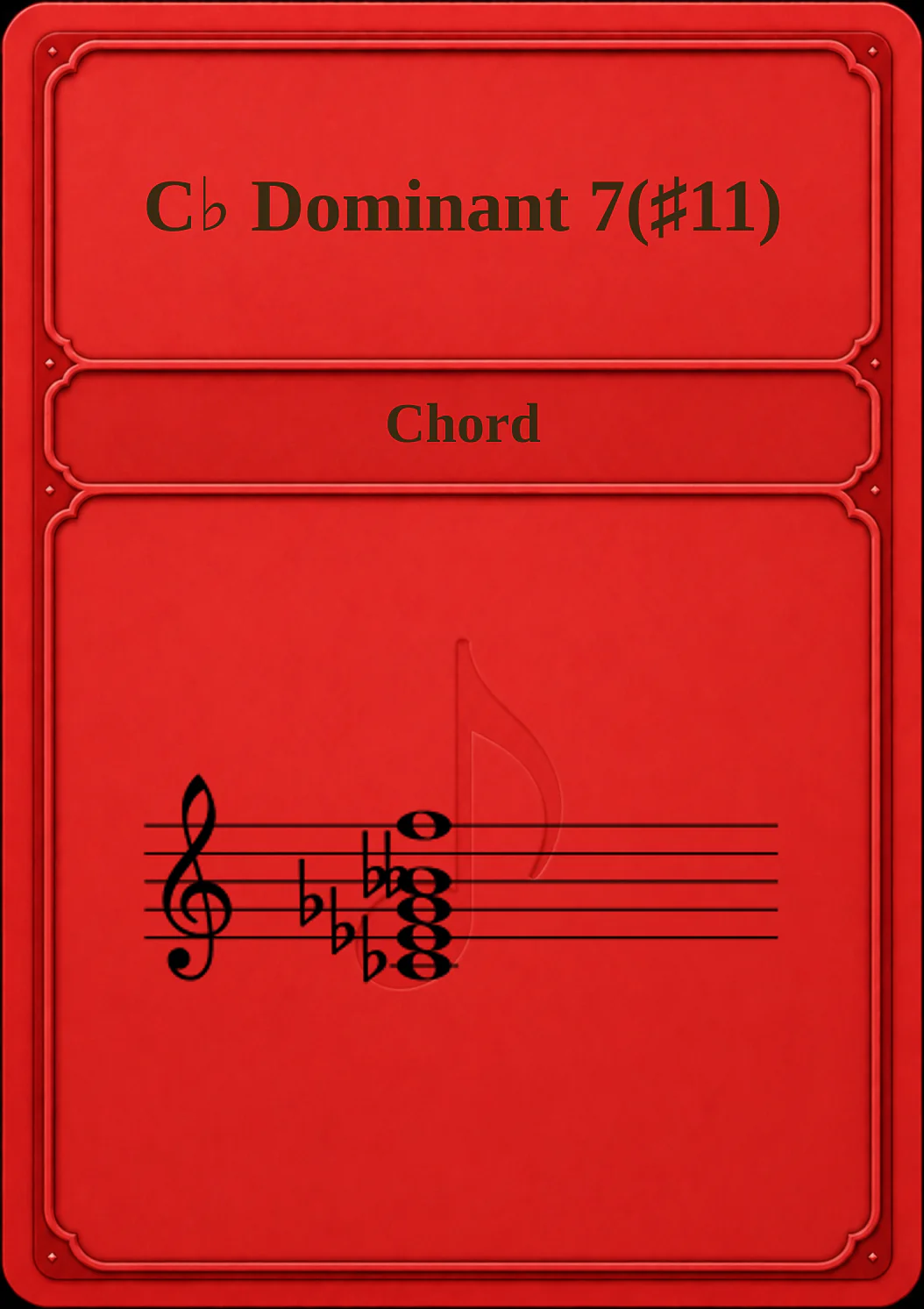 C♭ Dominant 7(♯11)
