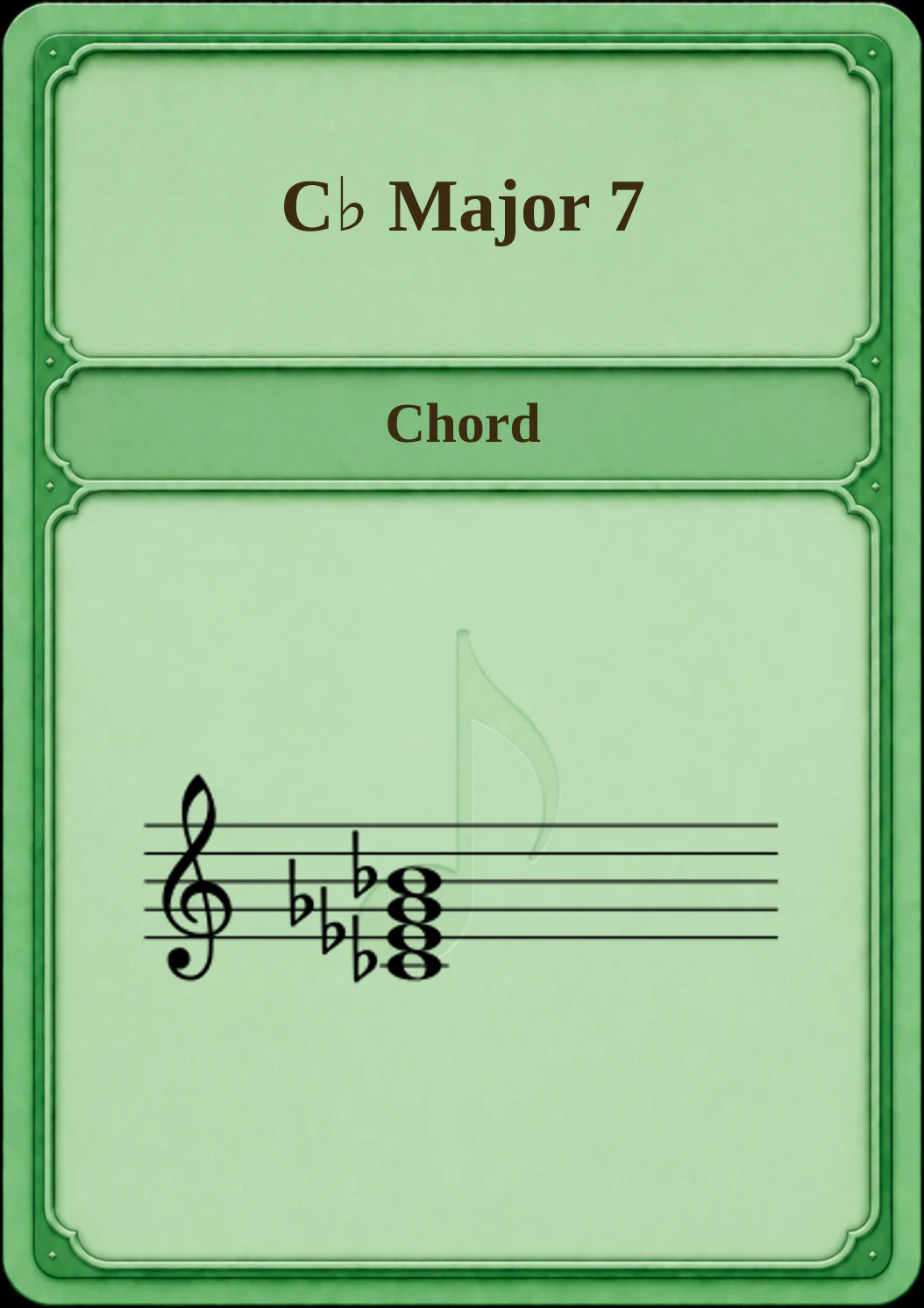 C♭ Major 7