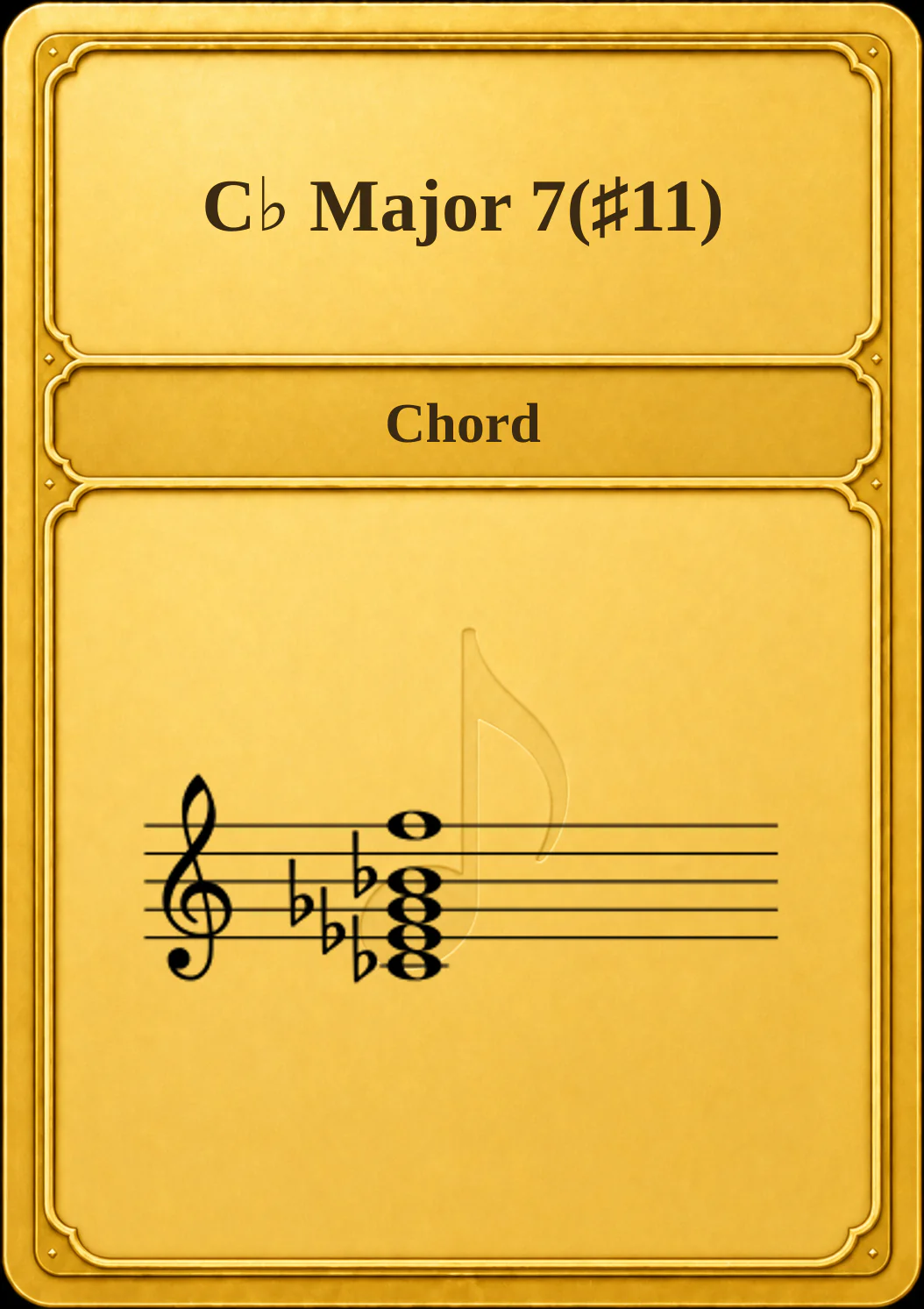 C♭ Major 7(♯11)