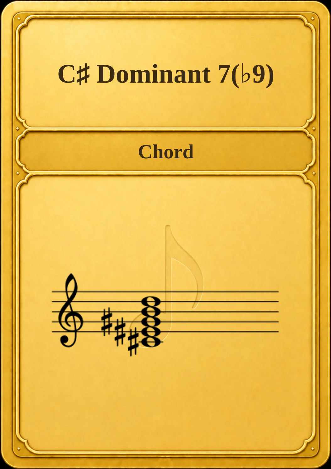 C♯ Dominant 7(♭9)