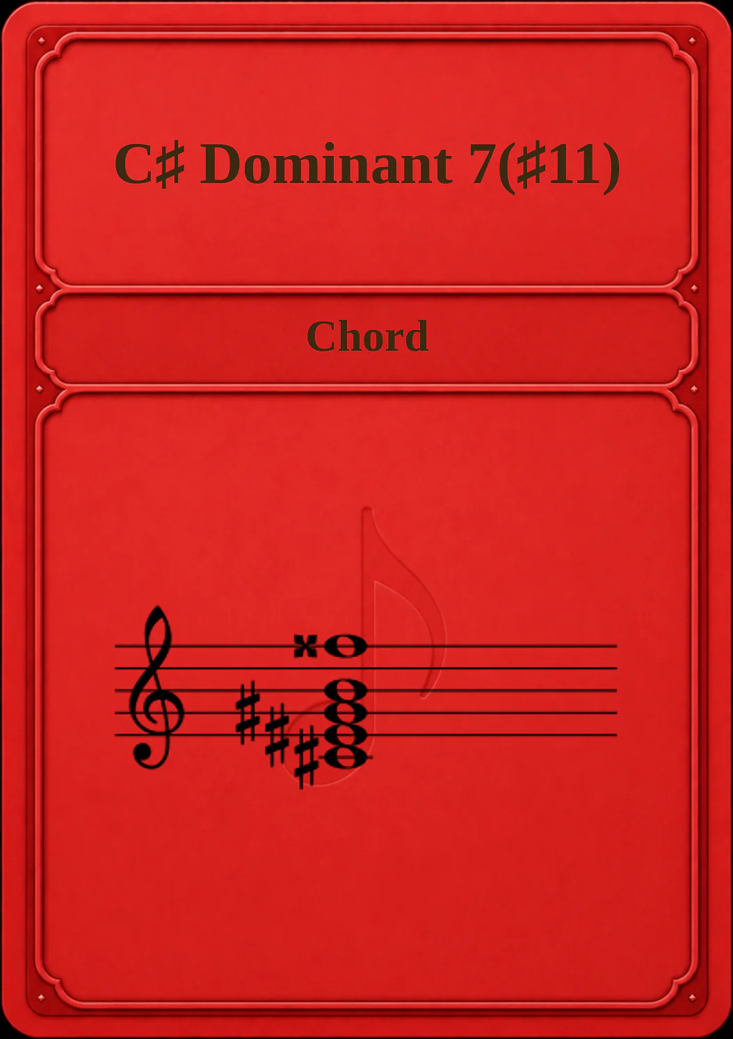 C♯ Dominant 7(♯11)