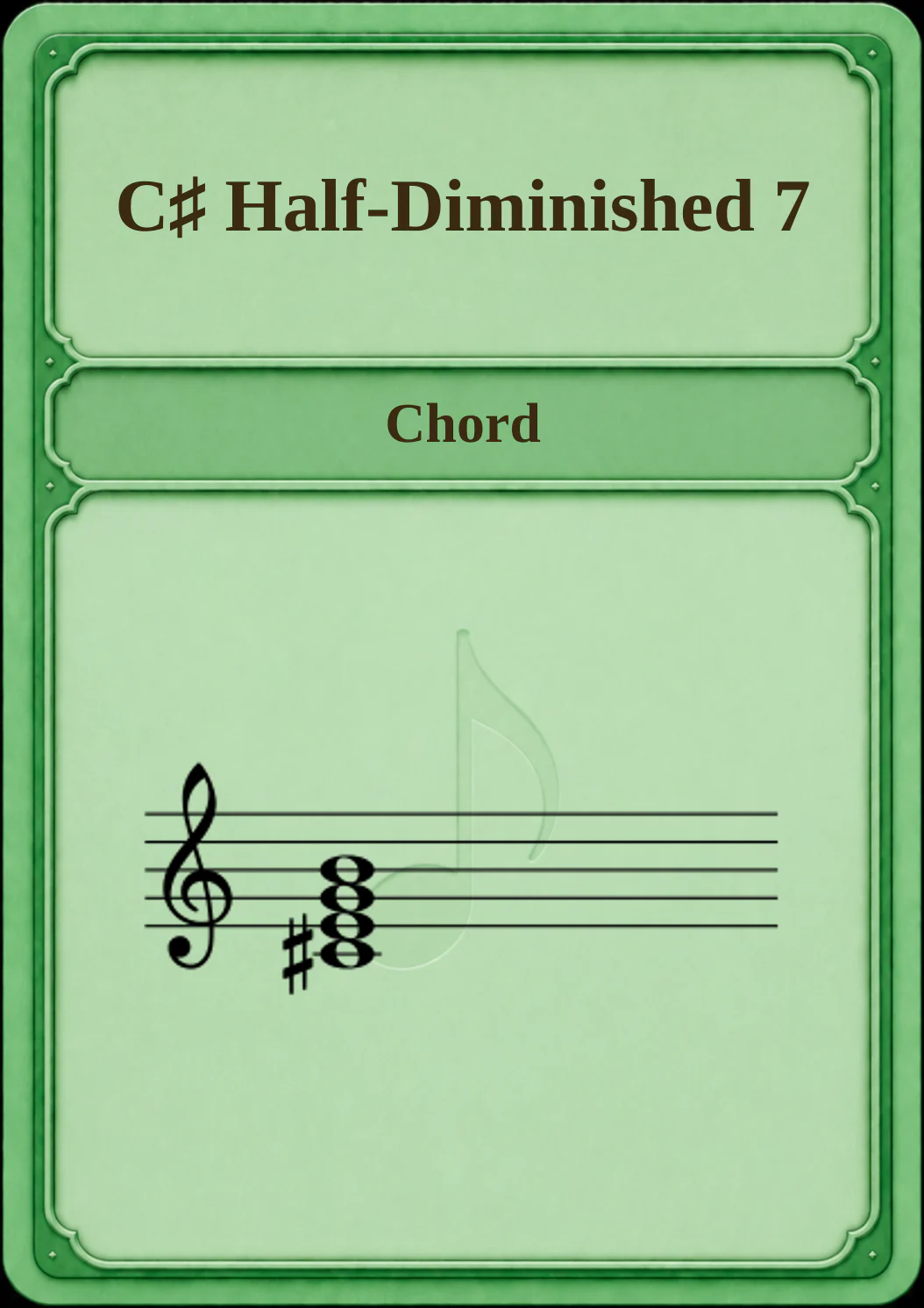 C♯ Half-Diminished 7