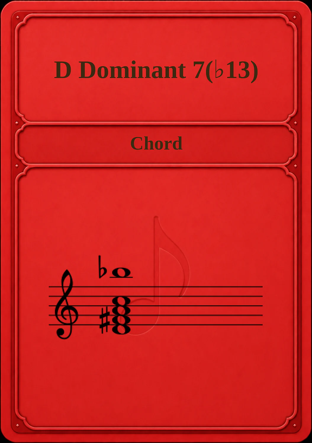 D Dominant 7(♭13)