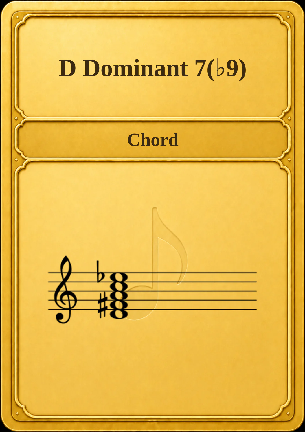 D Dominant 7(♭9)