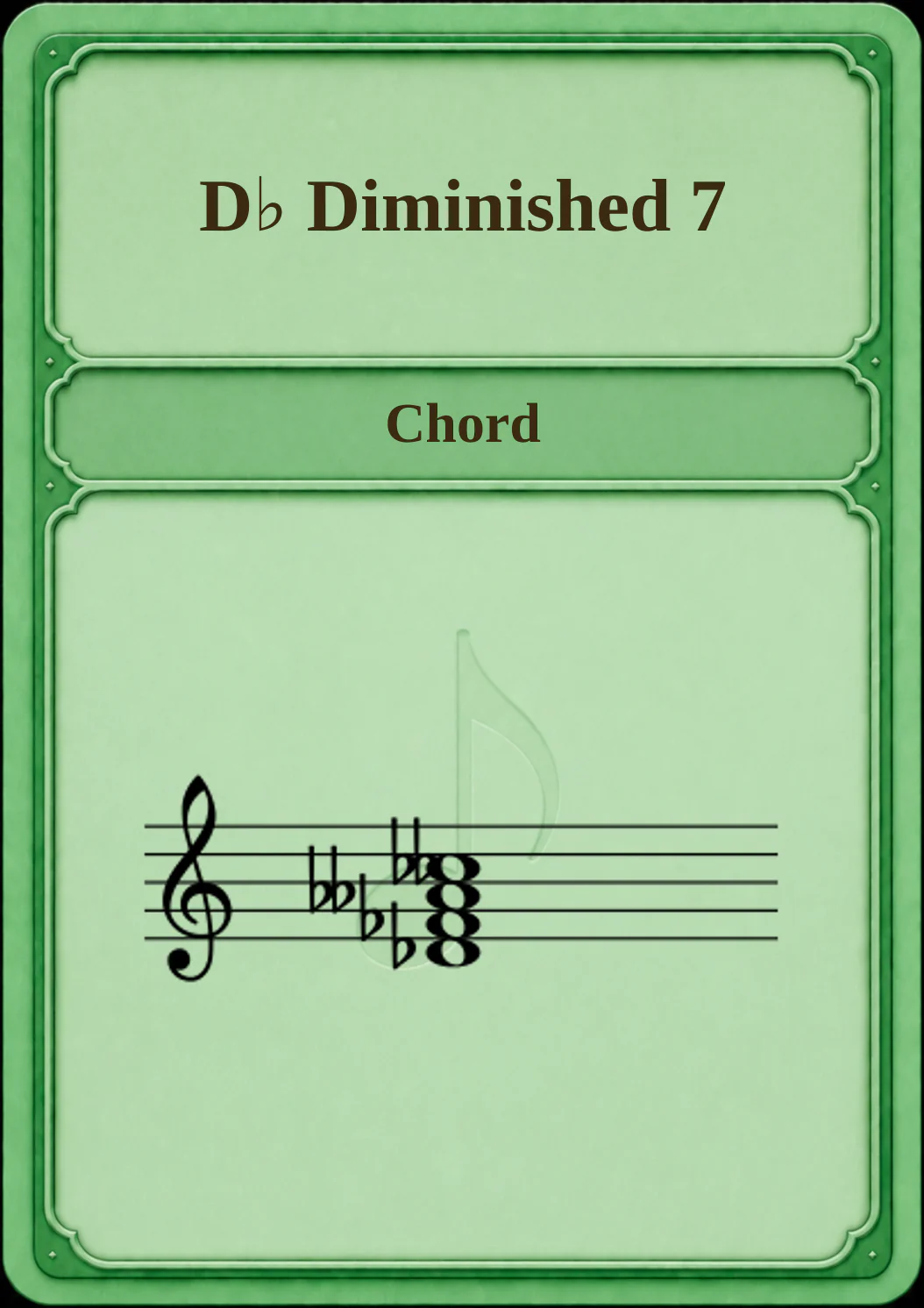 D♭ Diminished 7