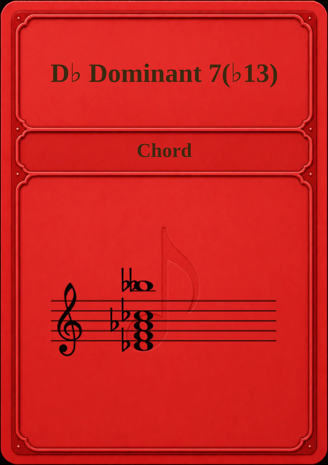 D♭ Dominant 7(♭13)