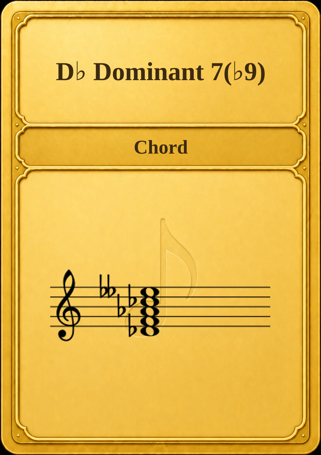 D♭ Dominant 7(♭9)