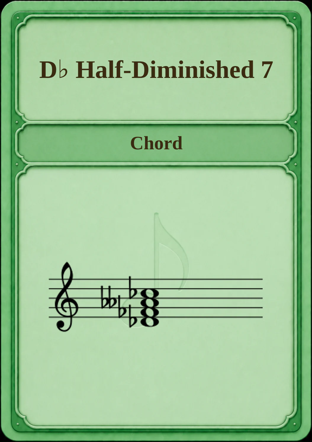 D♭ Half-Diminished 7