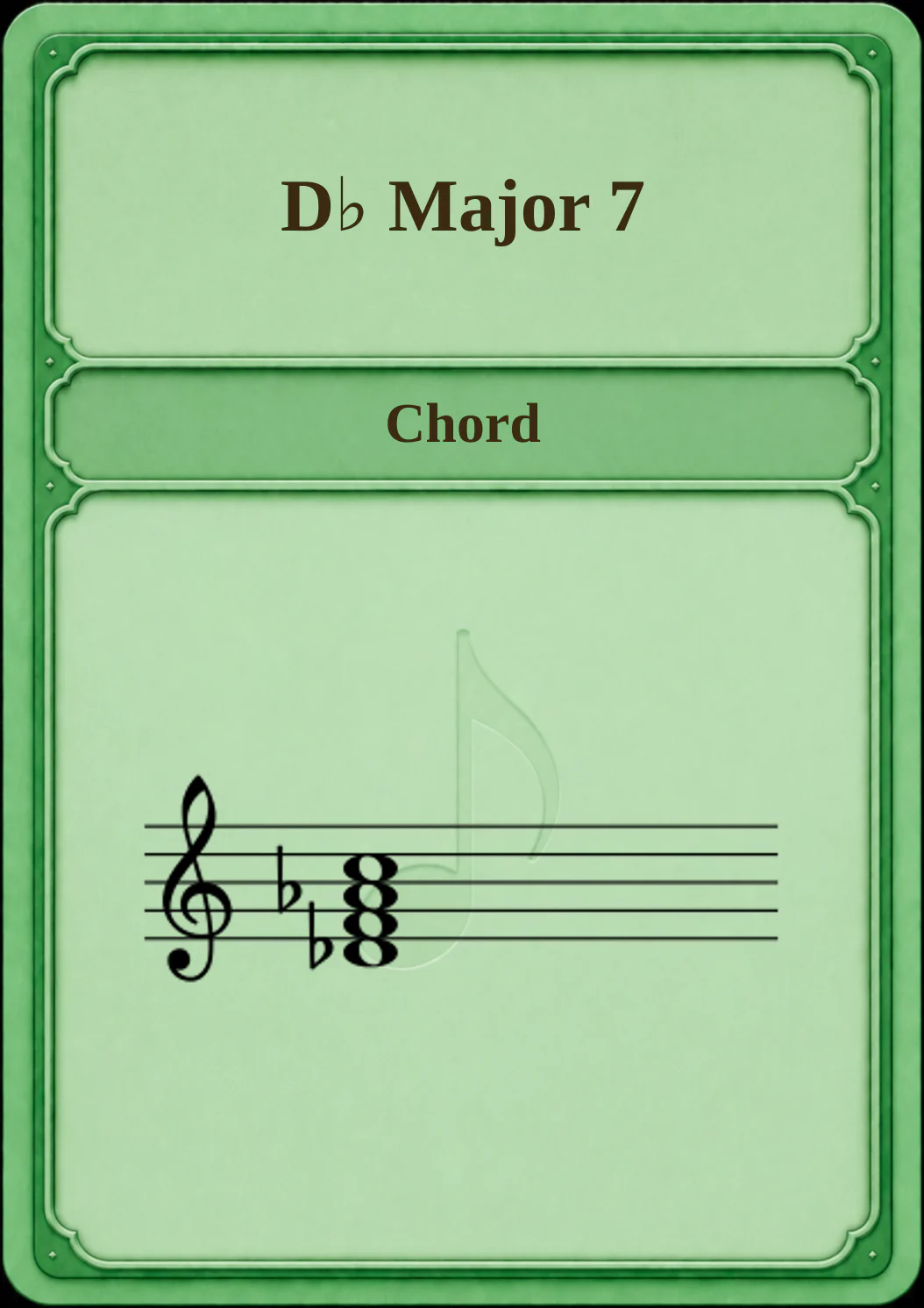 D♭ Major 7