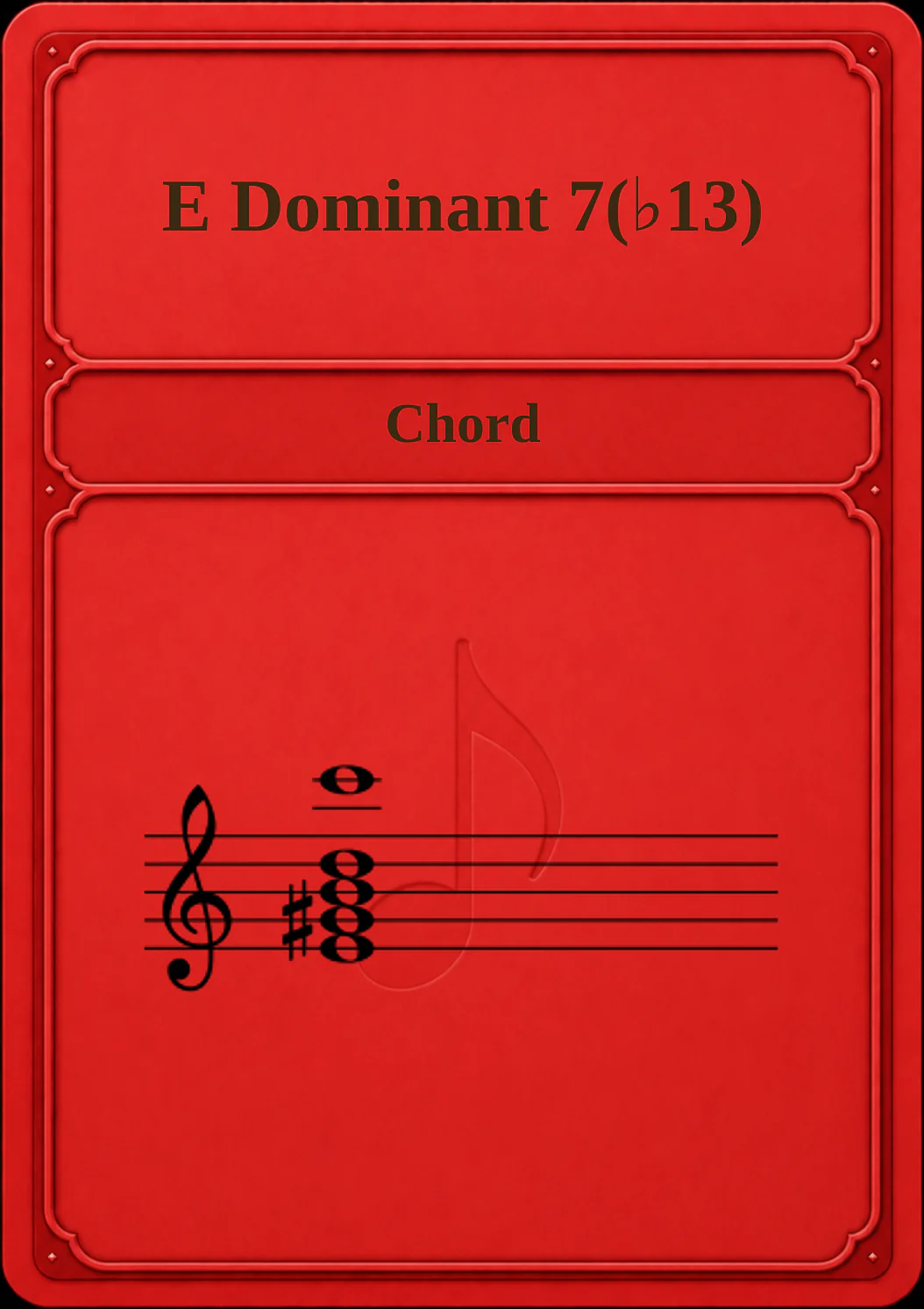 E Dominant 7(♭13)