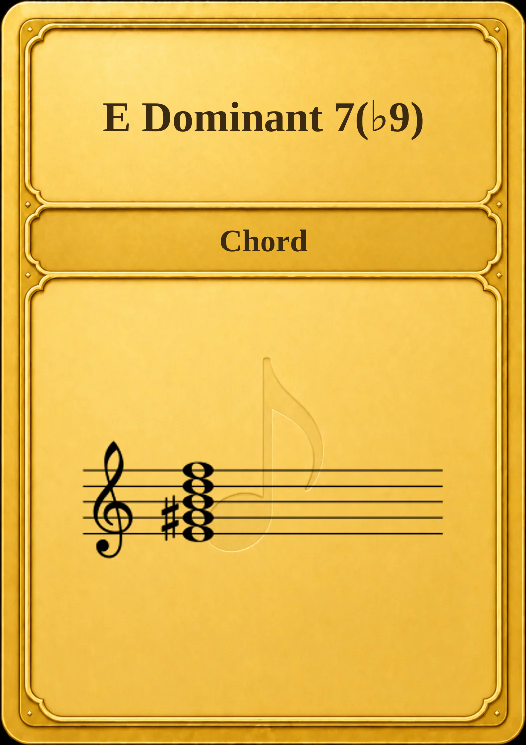 E Dominant 7(♭9)
