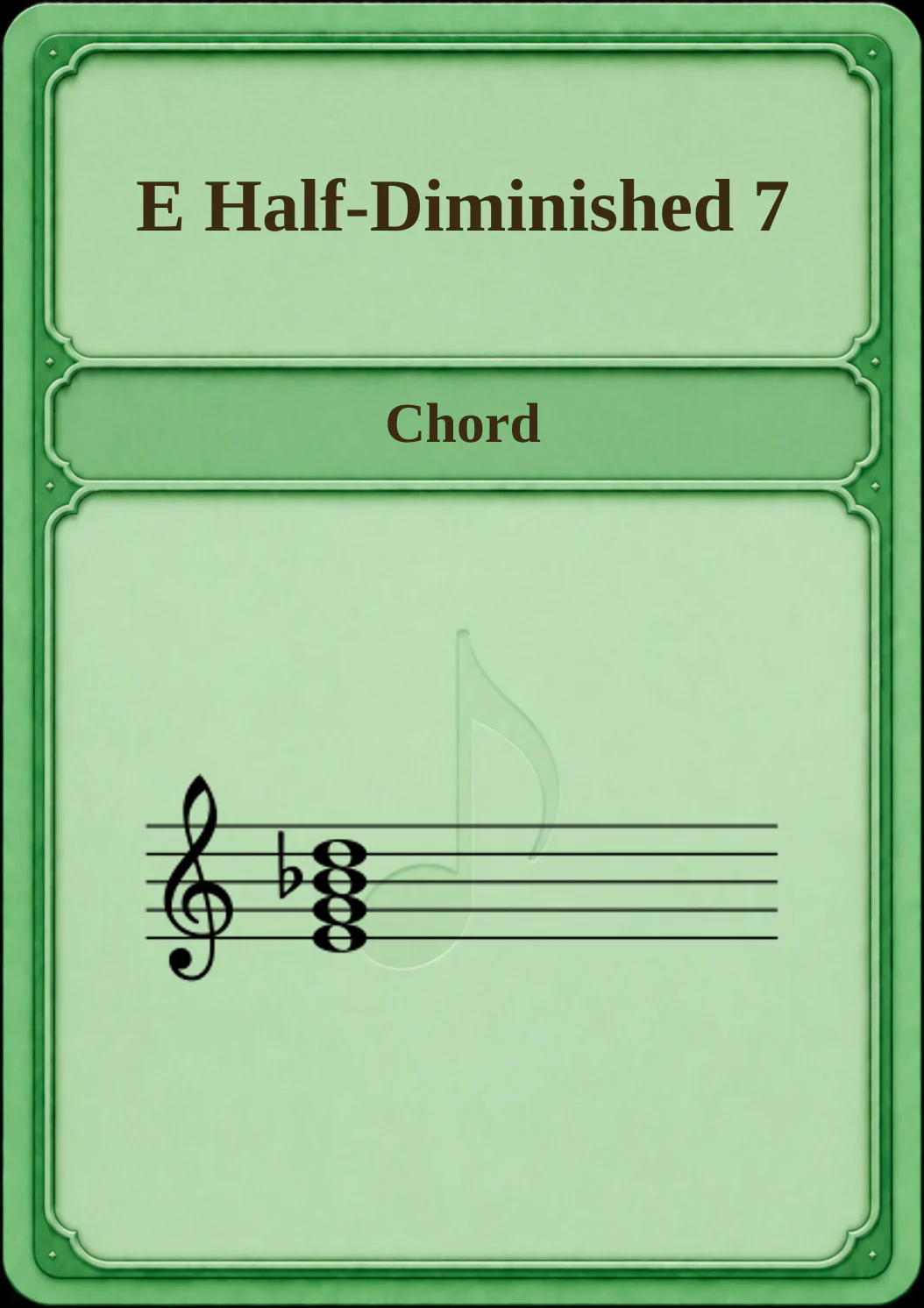 E Half-Diminished 7