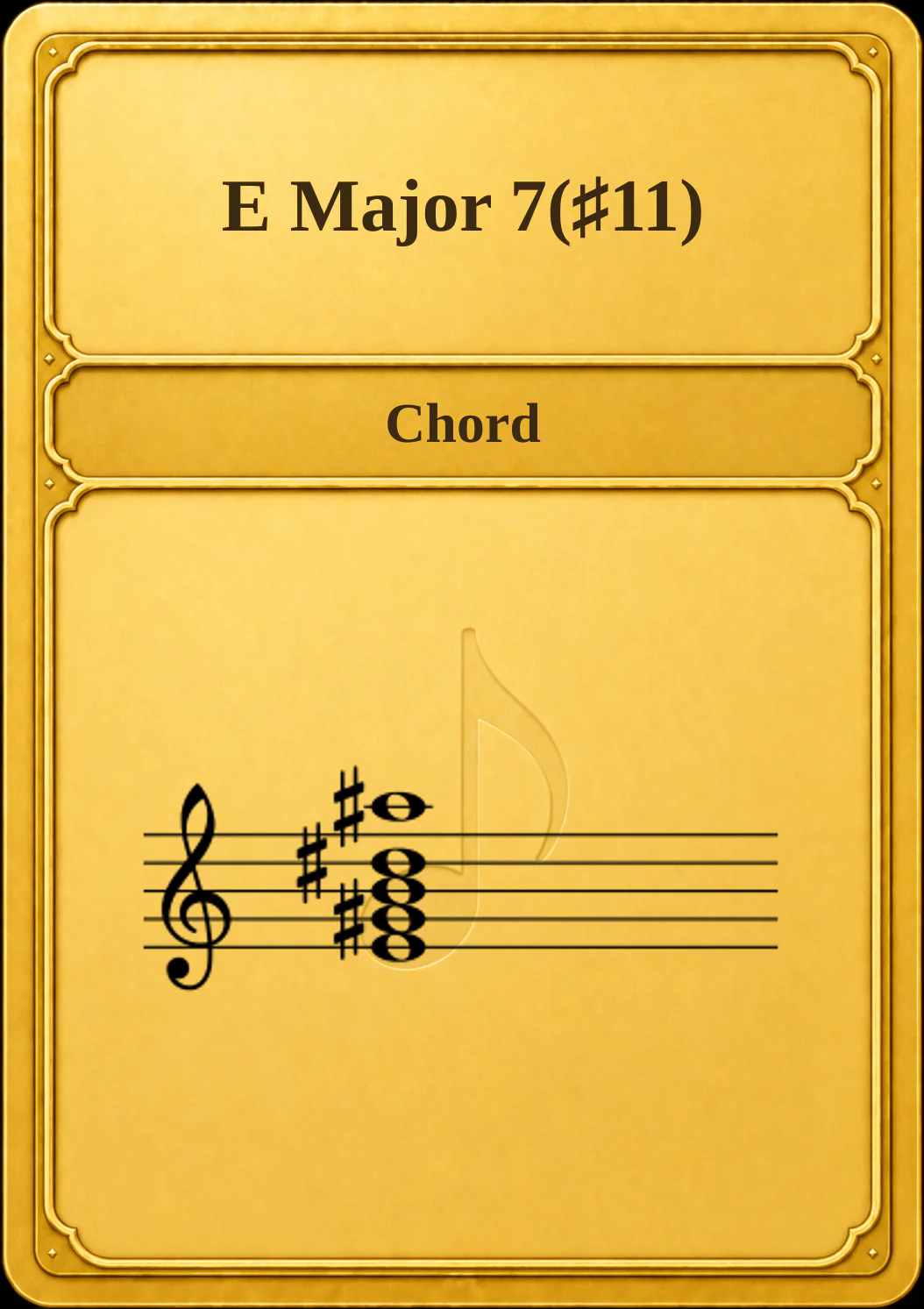E Major 7(♯11)
