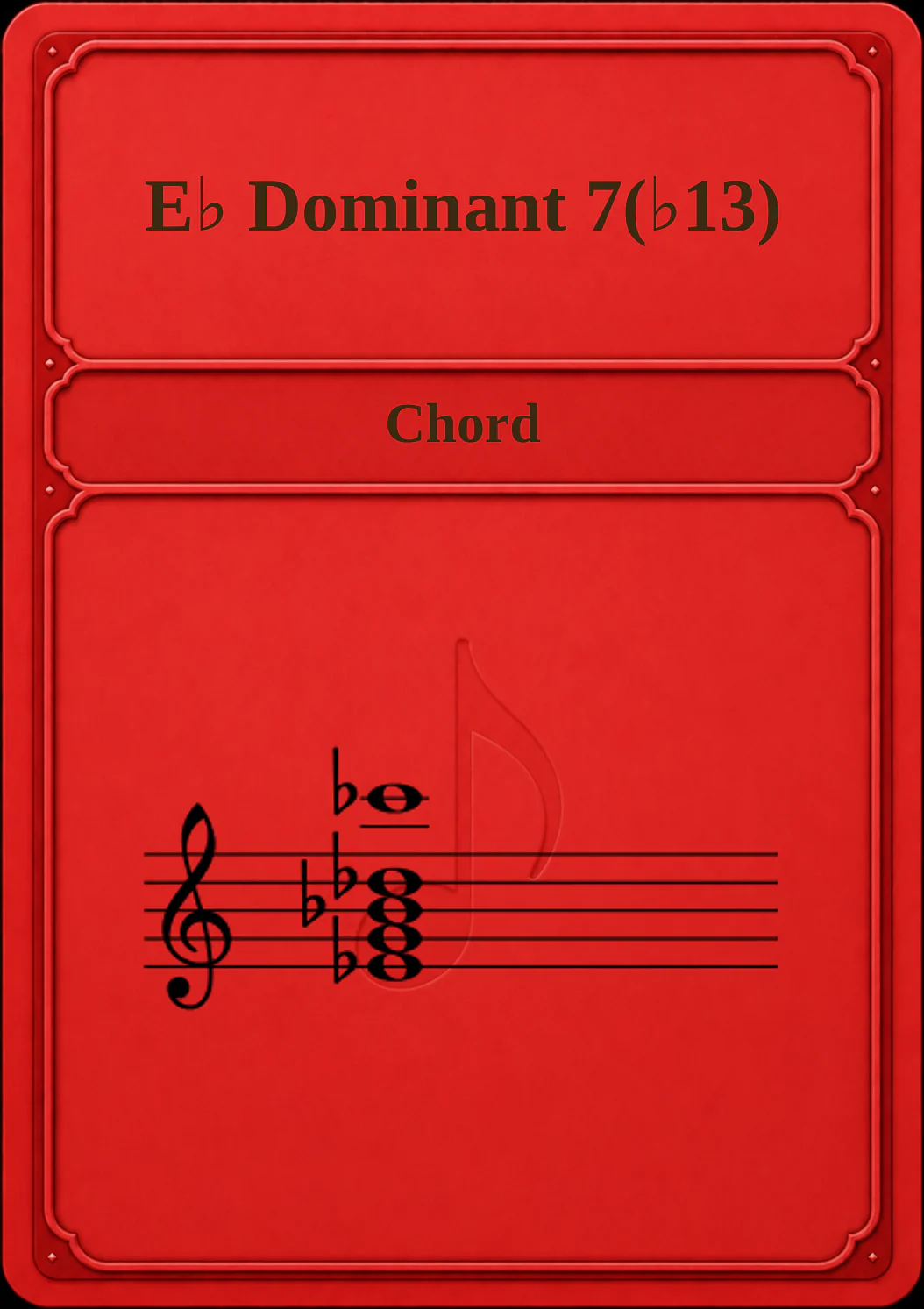 E♭ Dominant 7(♭13)