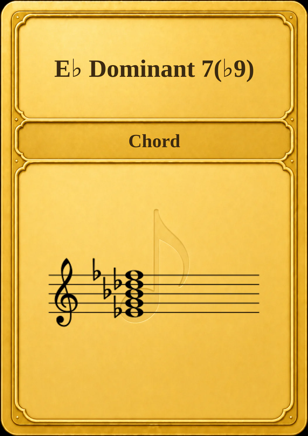 E♭ Dominant 7(♭9)