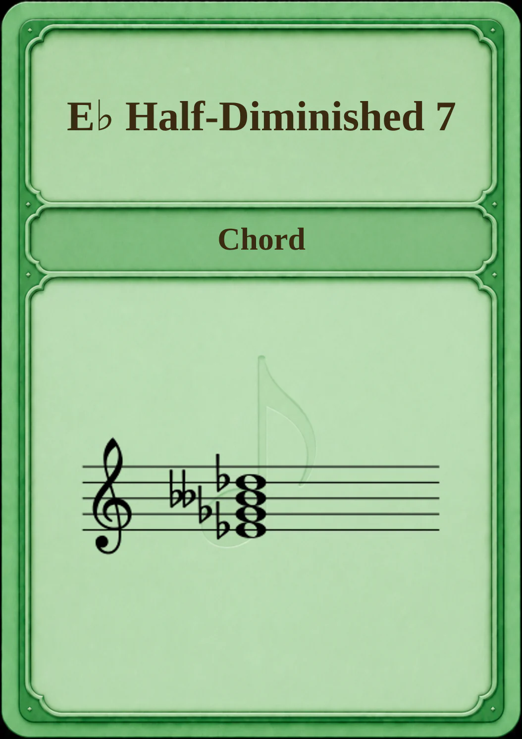 E♭ Half-Diminished 7