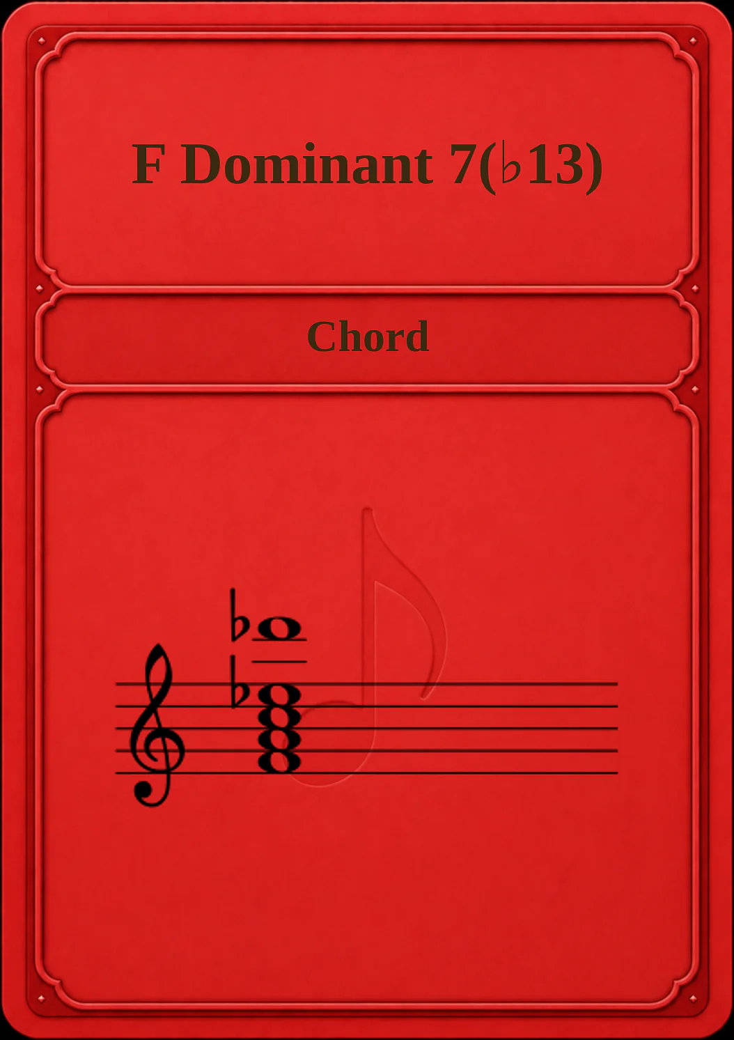 F Dominant 7(♭13)