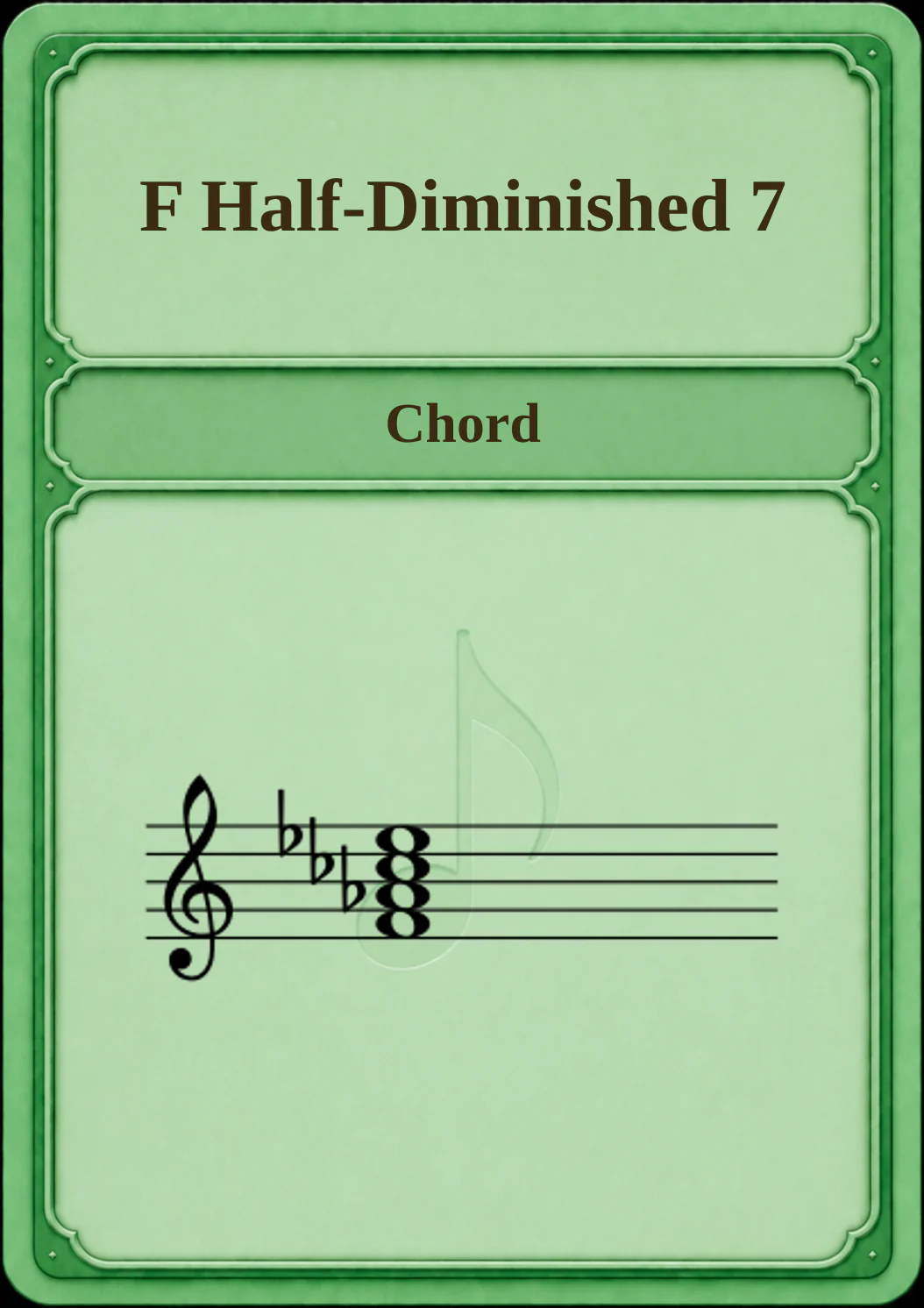 F Half-Diminished 7