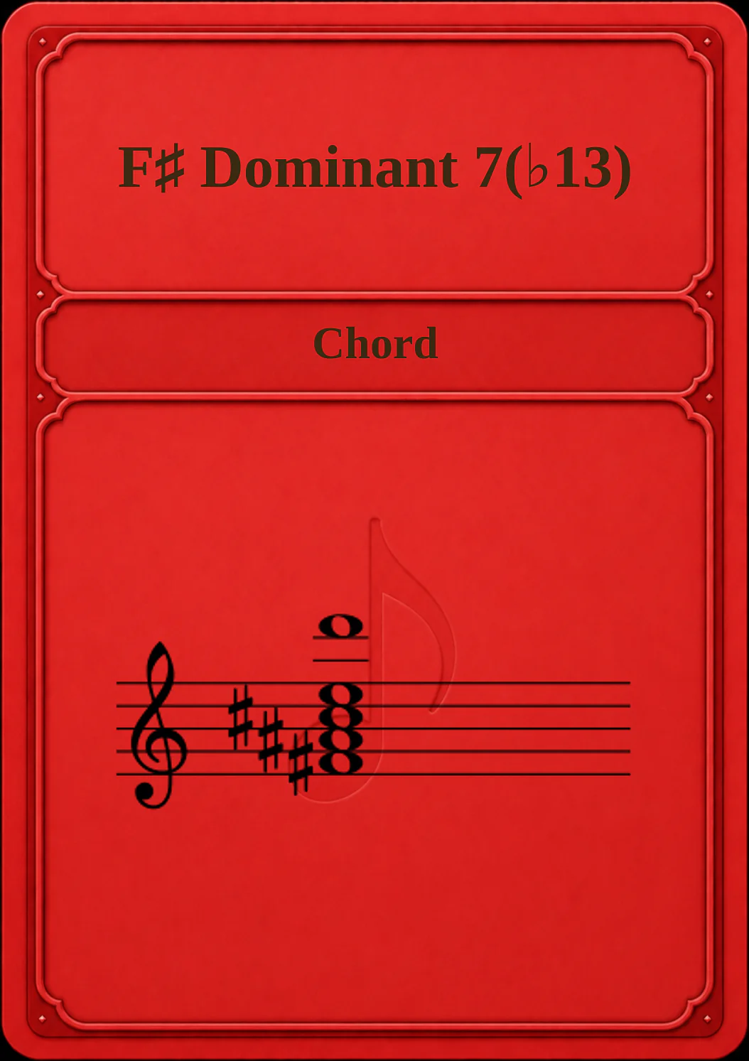 F♯ Dominant 7(♭13)