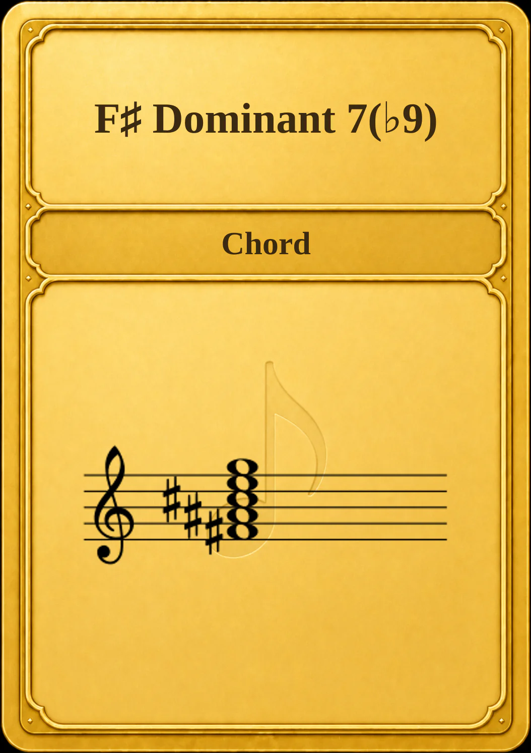 F♯ Dominant 7(♭9)