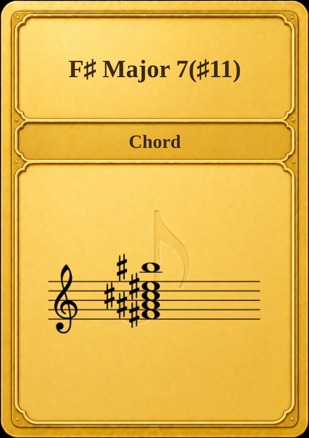 F♯ Major 7(♯11)