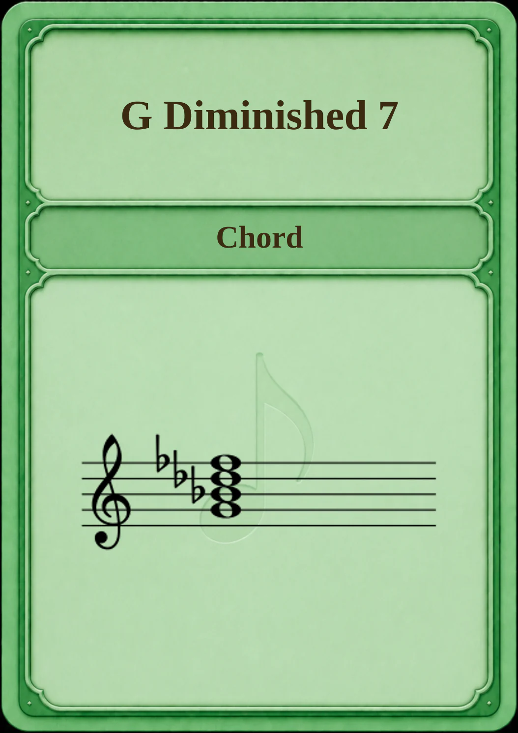 G Diminished 7