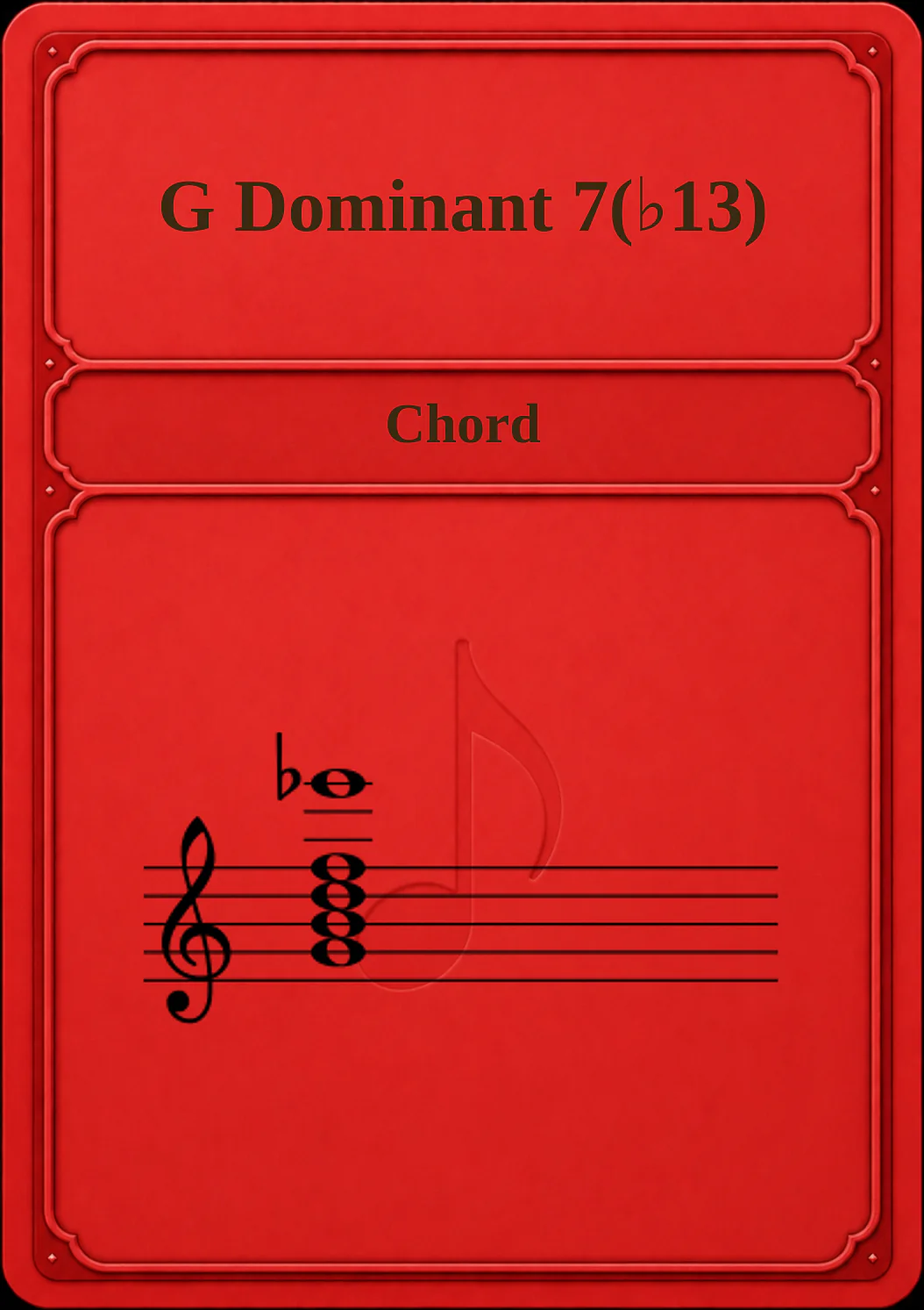 G Dominant 7(♭13)