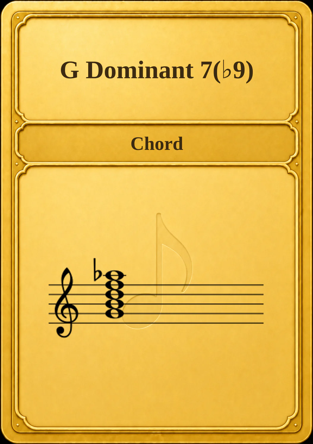 G Dominant 7(♭9)