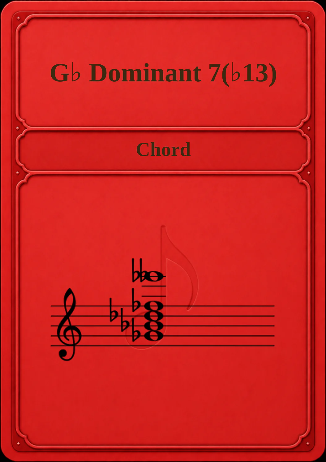 G♭ Dominant 7(♭13)