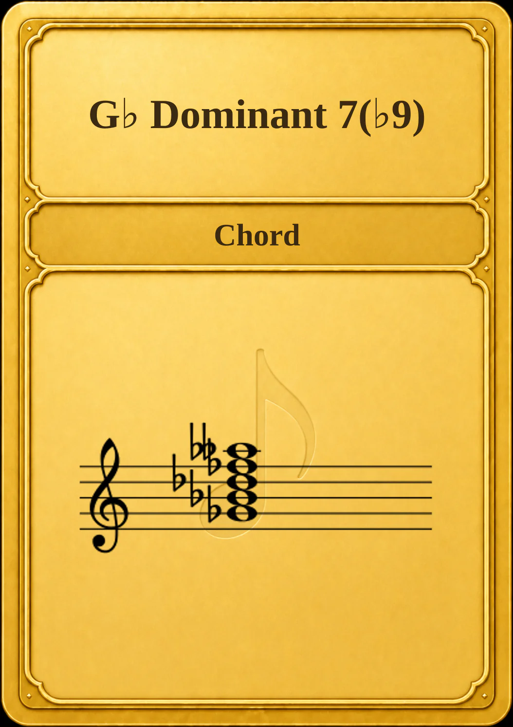 G♭ Dominant 7(♭9)
