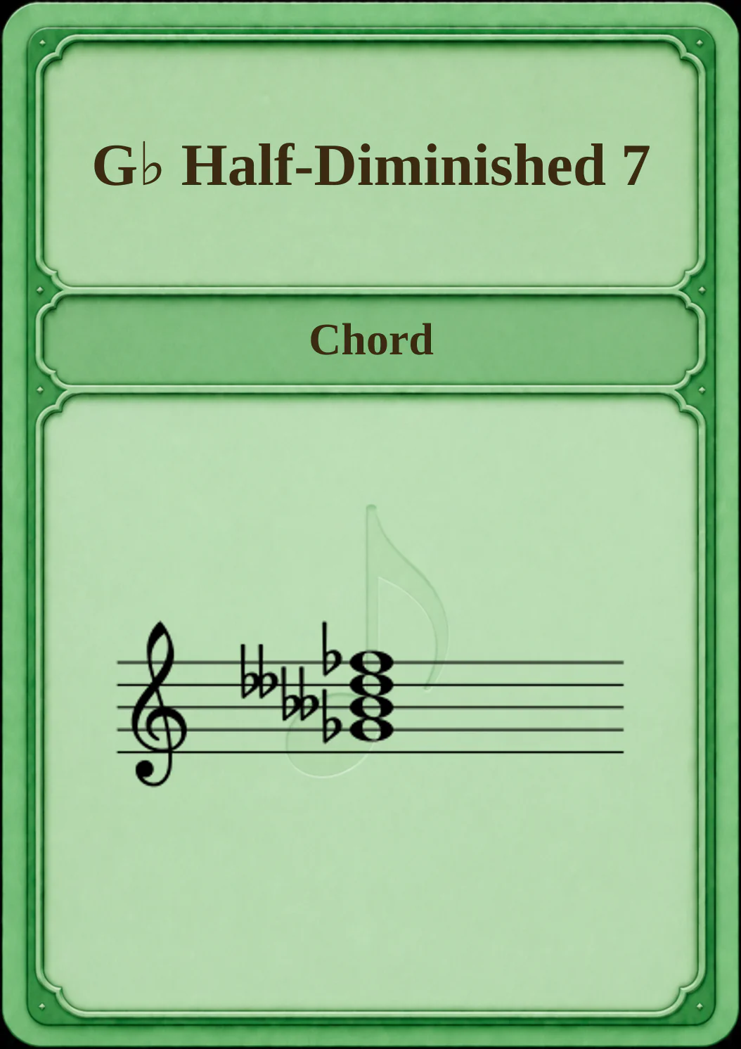 G♭ Half-Diminished 7