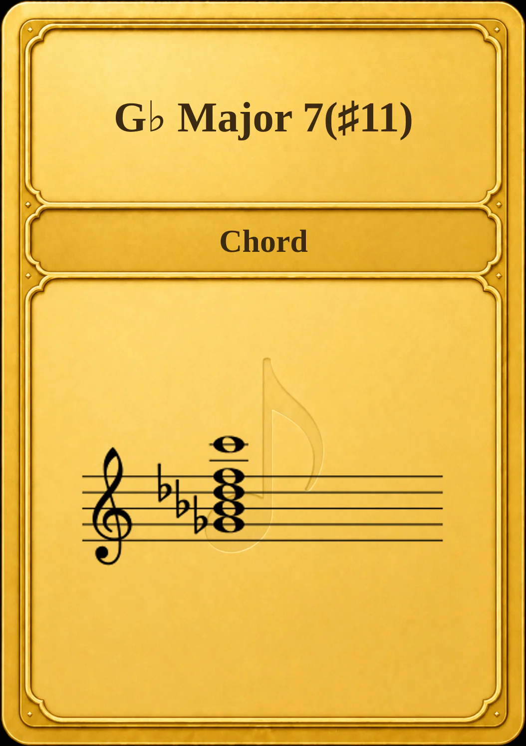 G♭ Major 7(♯11)