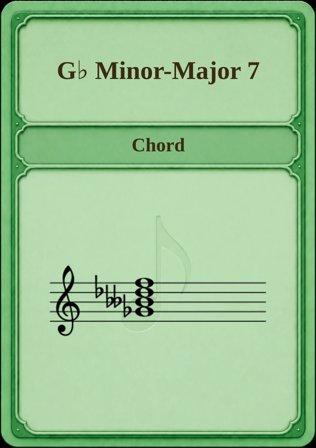 G♭ Minor-Major 7
